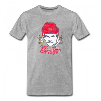 Men's Hat Trick Swayze Hockey Fan Cool T-Shirt - Grey