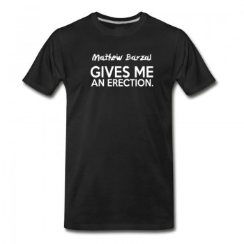 Men's Mathew Barzal Gives Me An Erection Funny Hockey Lover Cool Fan T-Shirt - Black