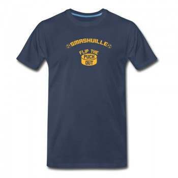 Men's Smashville Flip The Puck Out Nashville Hockey Fan Gift T-Shirt - Navy